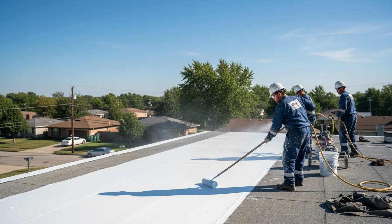Commercial roof coating in Vernon, IL near me